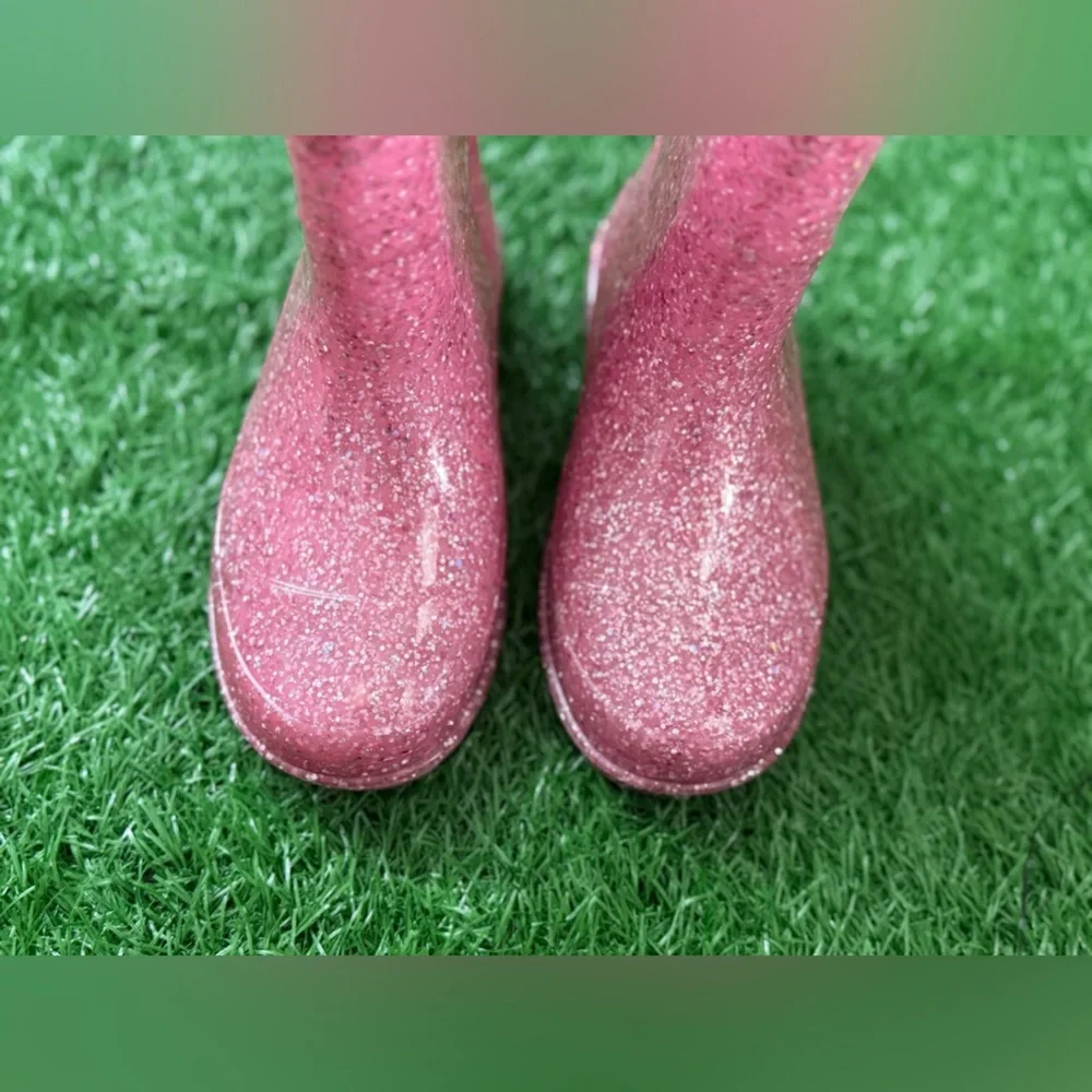 Western Chief Lighted Pink‎ Glitter Boots Size 10